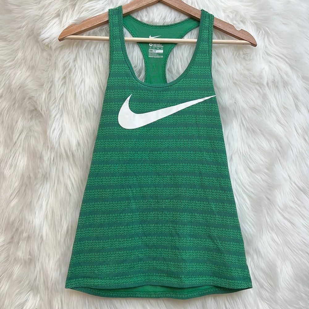 Nike green Racerback the Nike tee athletic cut Dri fit tank top